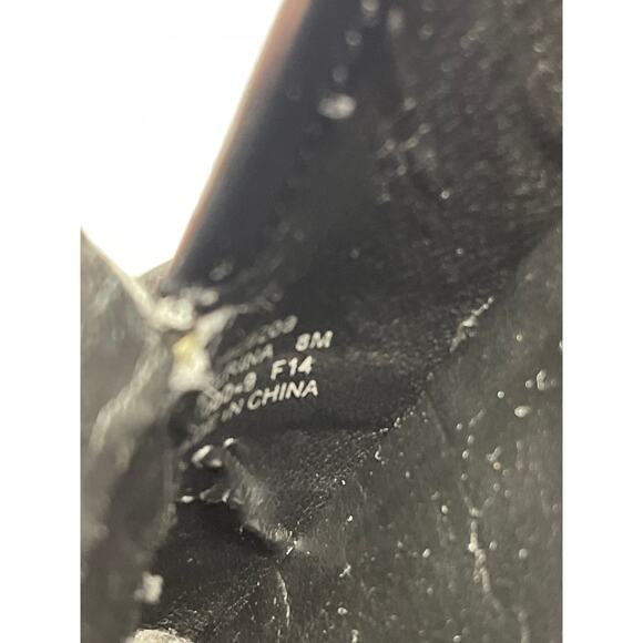 Calvin Klein 90s  Black Patent Leather Slip On Block Heel Loafer Women 8M - Picture 10 of 10